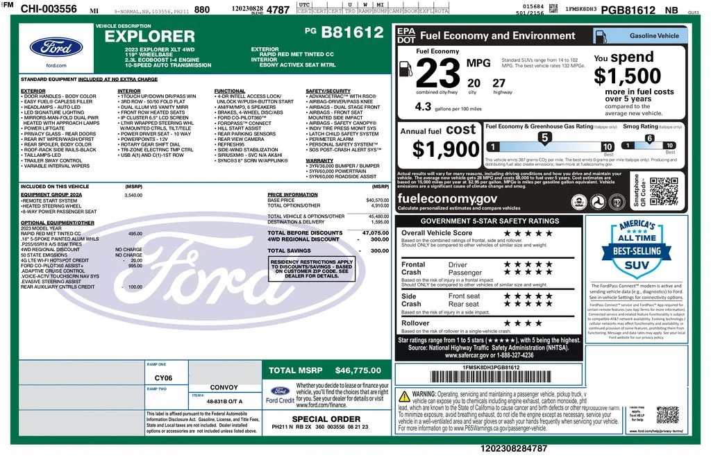Certified Used 2023 Red Ford XLT image 3