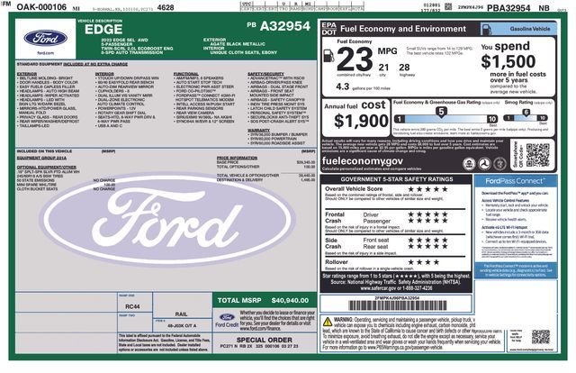 Used 2023 Black Metallic Ford SEL image 23