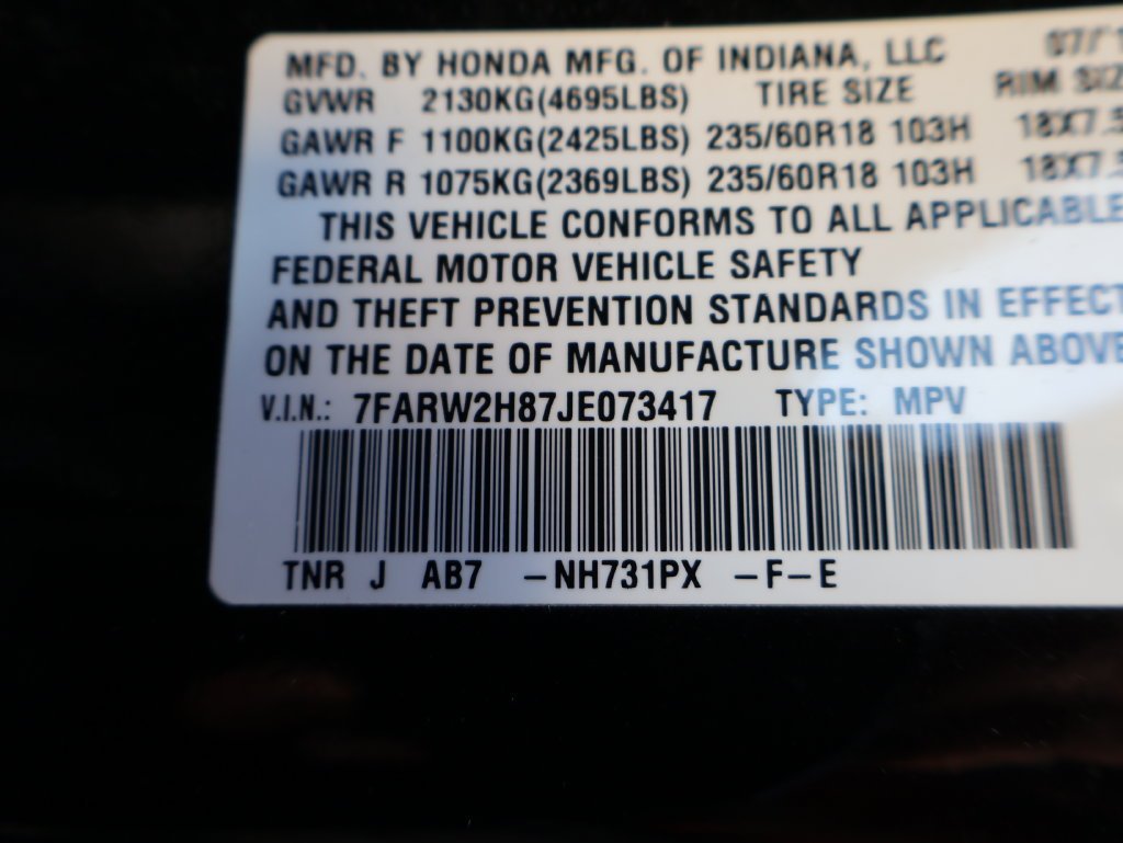 Used 2018 Black Honda EX-L image 13