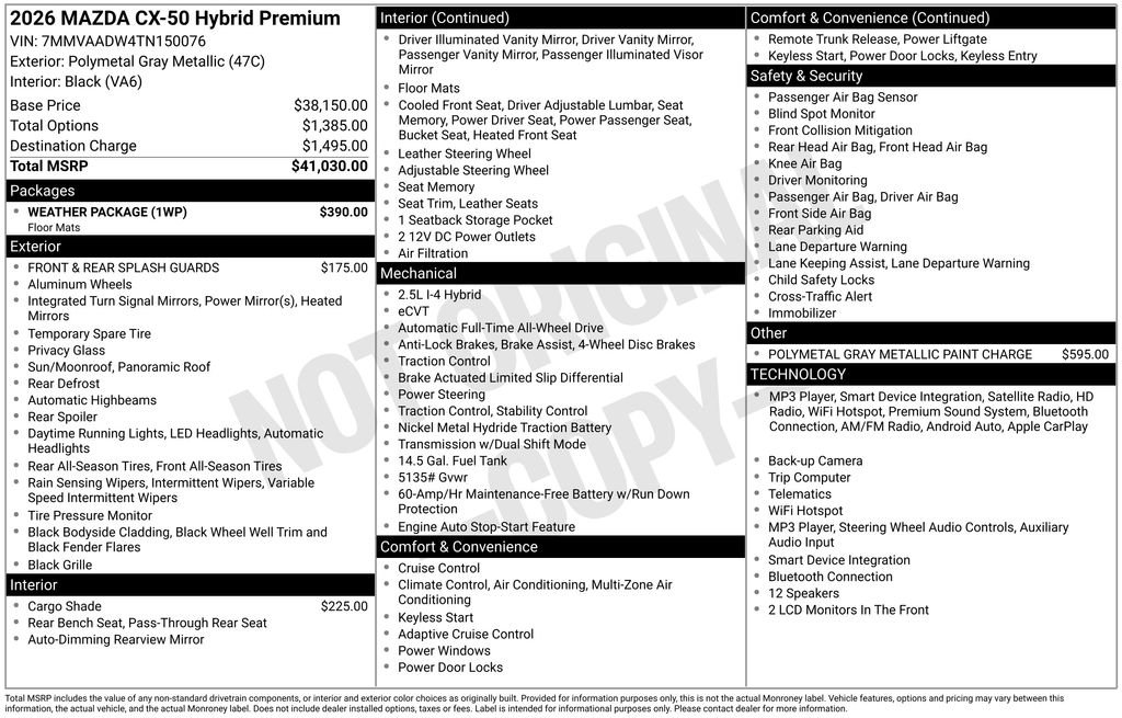 Certified Used 2026 Gray Metallic Mazda Premium image 4