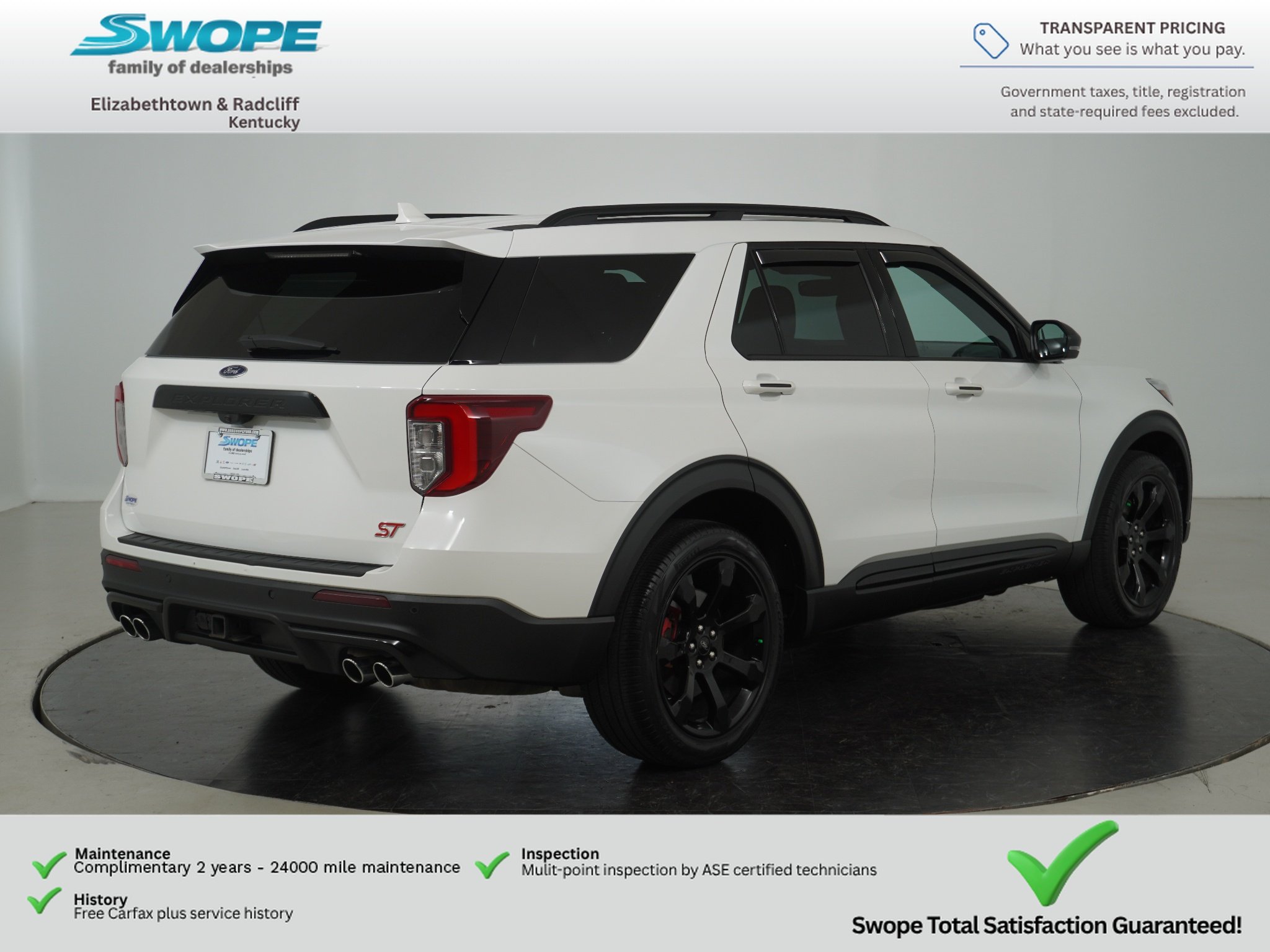 Used 2023 Star White Metallic Tri-Coat Ford ST image 3