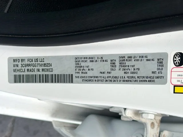New 2026 Bright White Clear-Coat Exterior Paint RAM Tradesman image 30