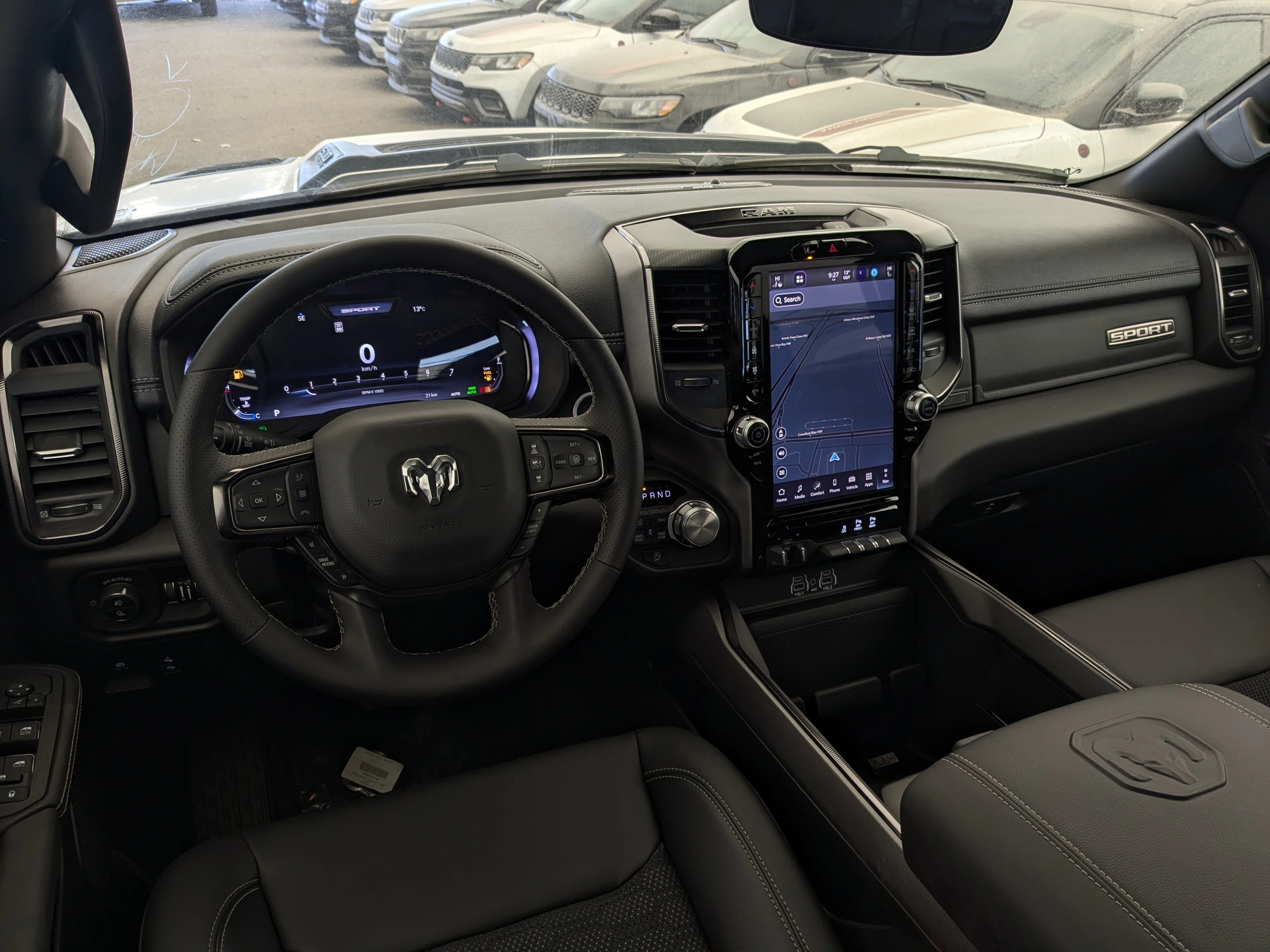 New 2026 White RAM Sport - - Pkg 21L - Pano Sunroof - Sport Hood - 3.0L Hurricane & More image 27