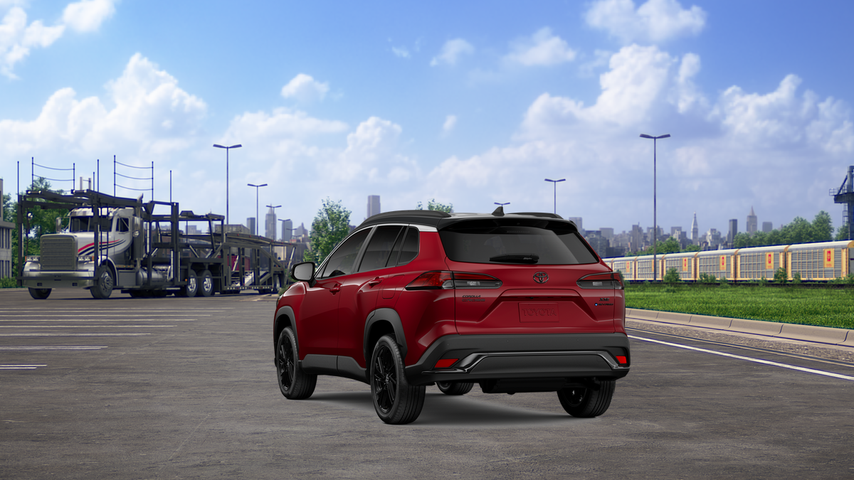 New 2026 Soul Red Crystal  with Jet Black roof Toyota Hybrid XSE image 7