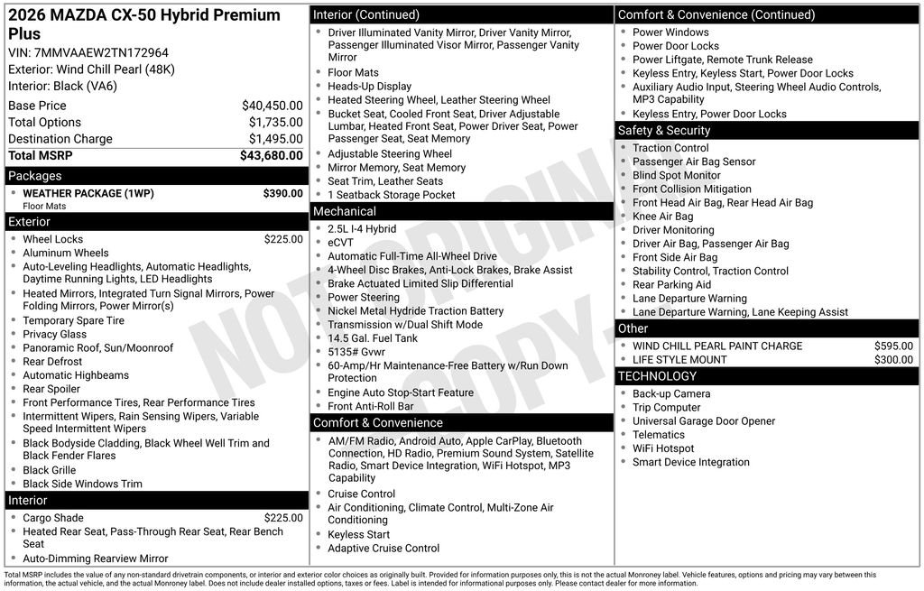 New 2026 Wind Chill Pearl Mazda Premium Plus AWD image 4