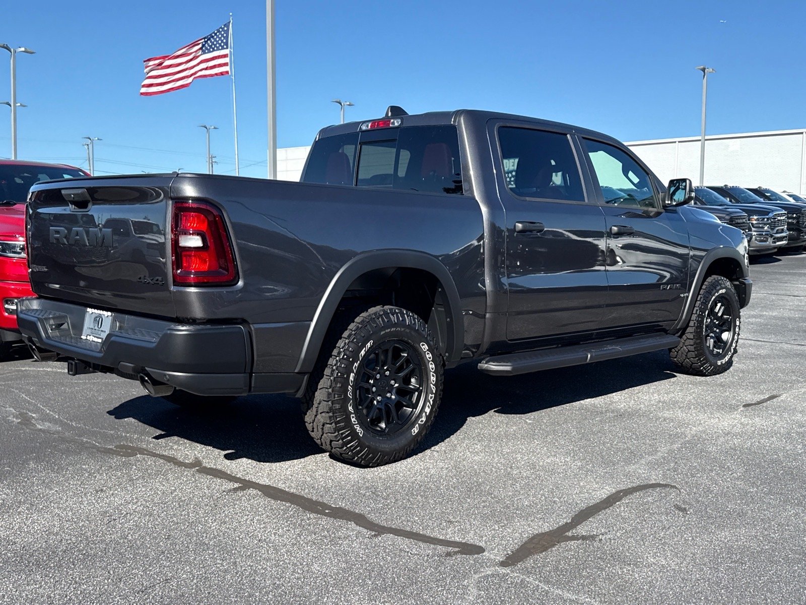New 2026 Granite Crystal Metallic Clear-Coat Exterior Paint RAM Rebel Crew Cab 4x4 5