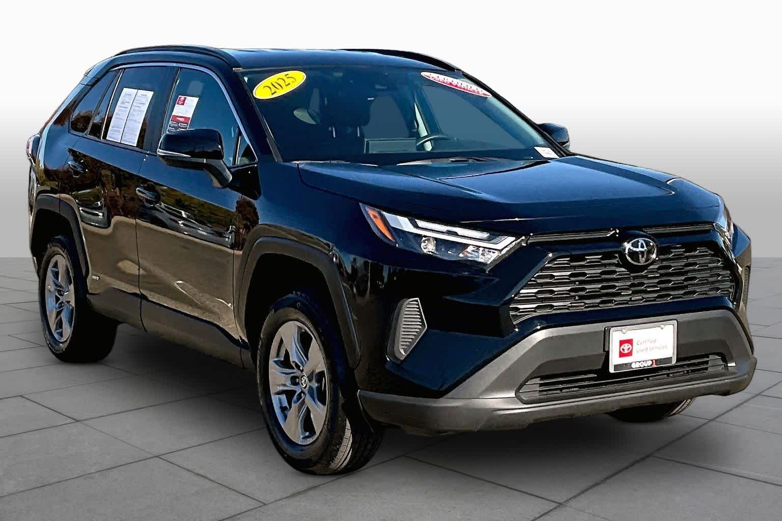Certified Used 2025 Midnight Black Metallic Toyota Hybrid XLE image 2