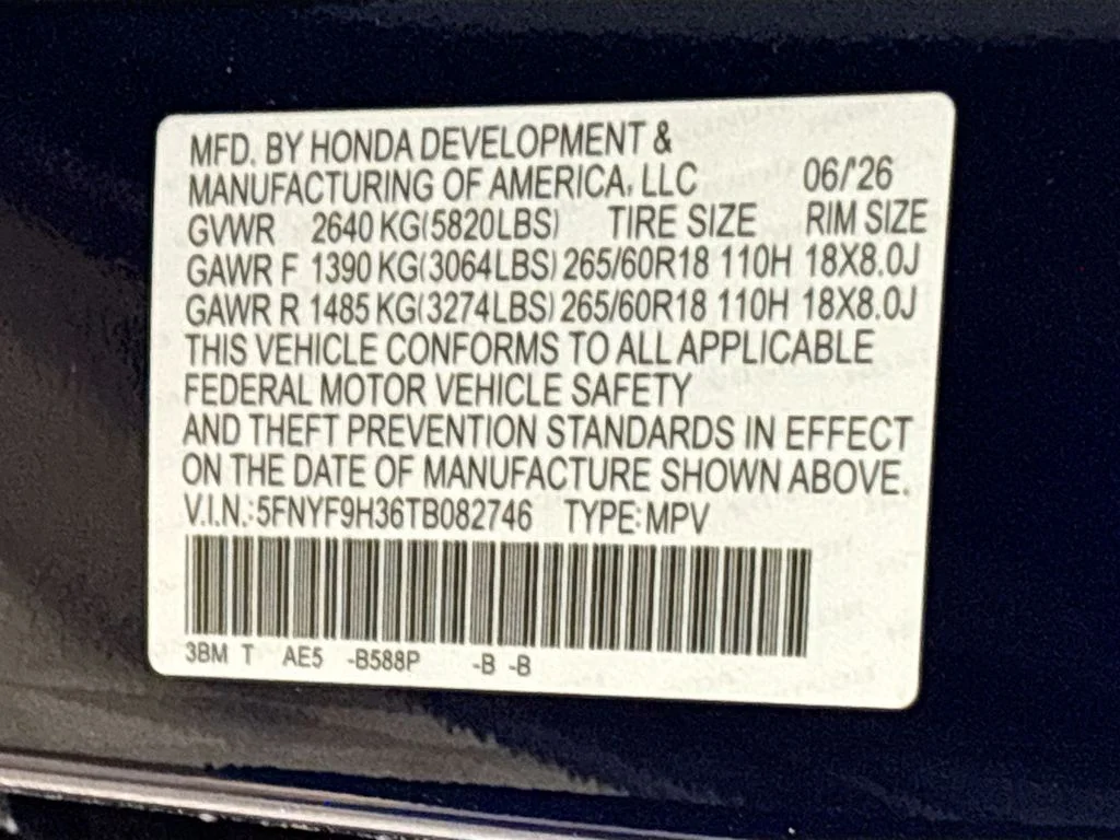 New 2026 Obsidian Blue Pearl Honda RTL image 25