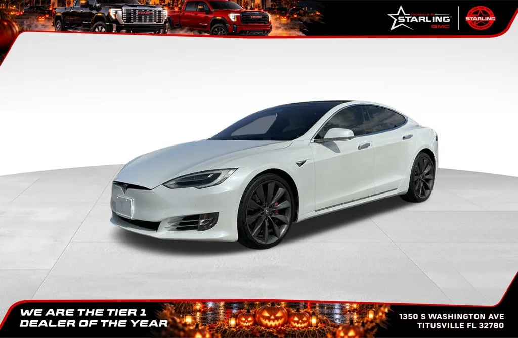Used 2017 White Tesla 100D image 1