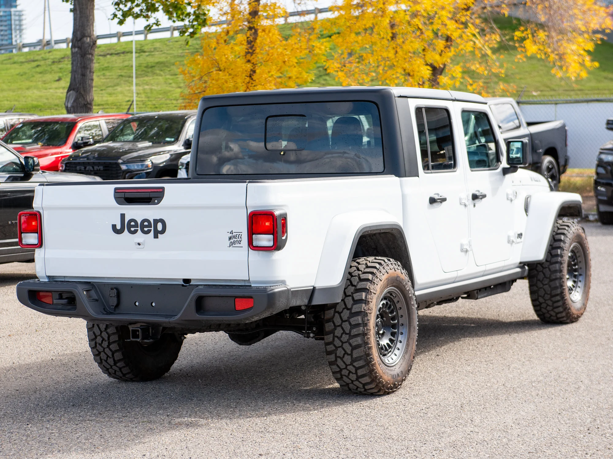 New 2026 White Jeep Willys*, Black Rhino Wheels, 33 Inch Tires image 8