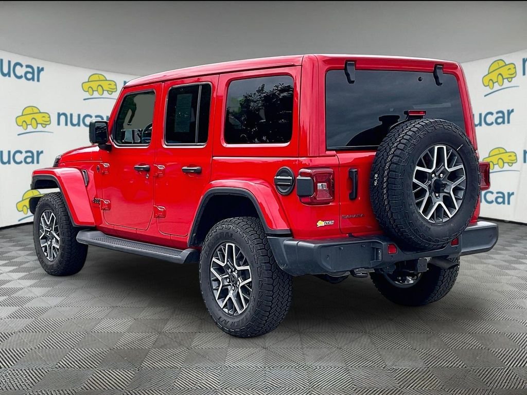 Used 2025 Firecracker Red Clearcoat Jeep Sahara image 4