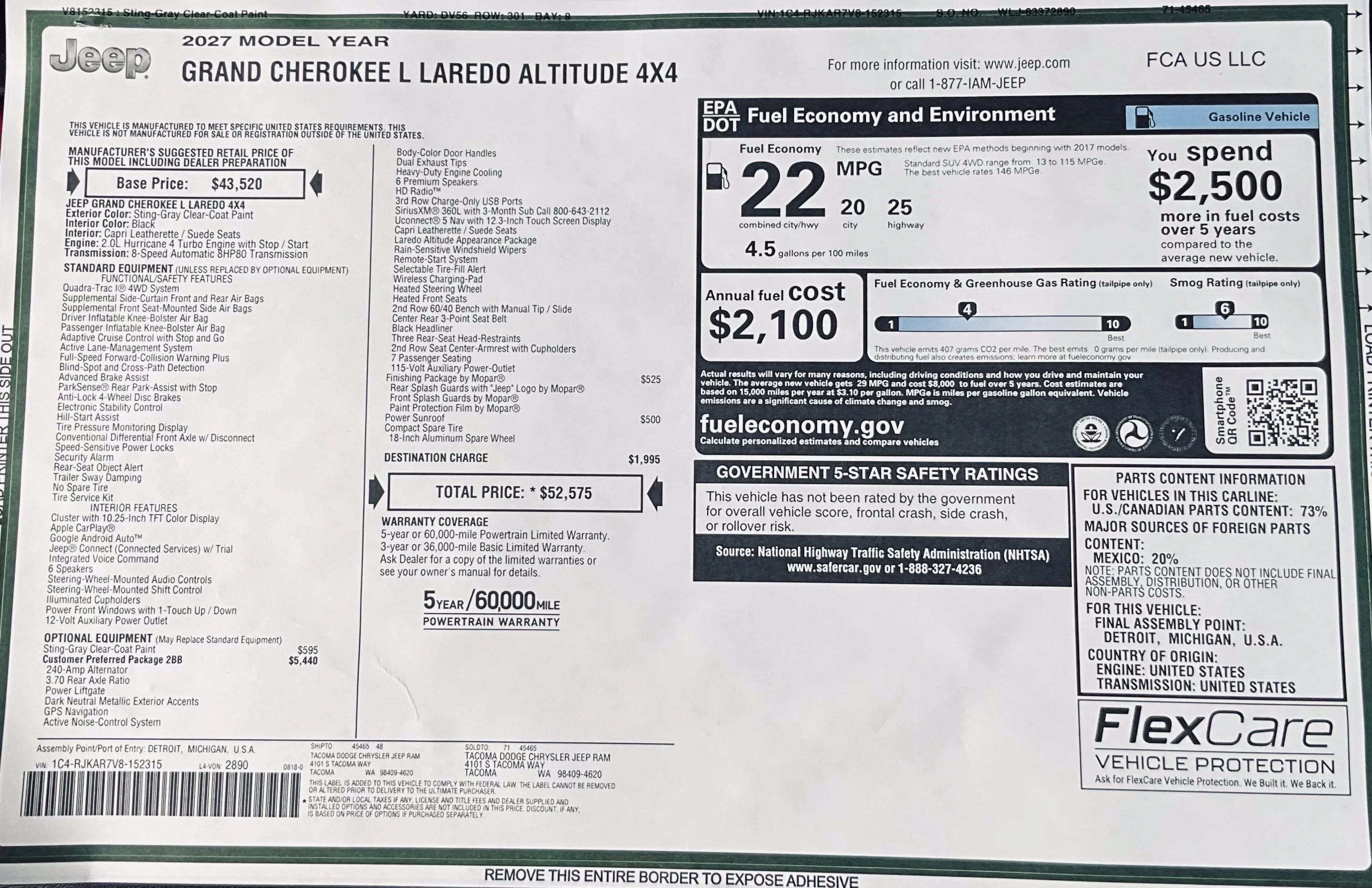 New 2027 Gray Jeep Laredo Altitude image 28