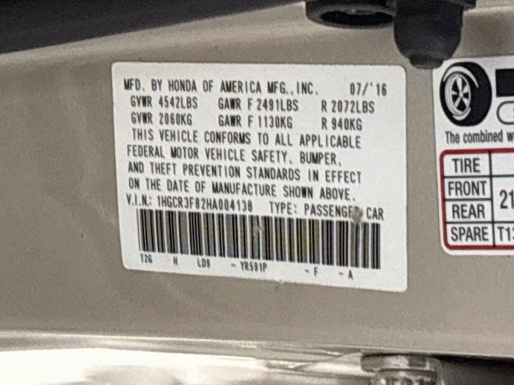 Used 2017 Gold Honda EX-L image 25