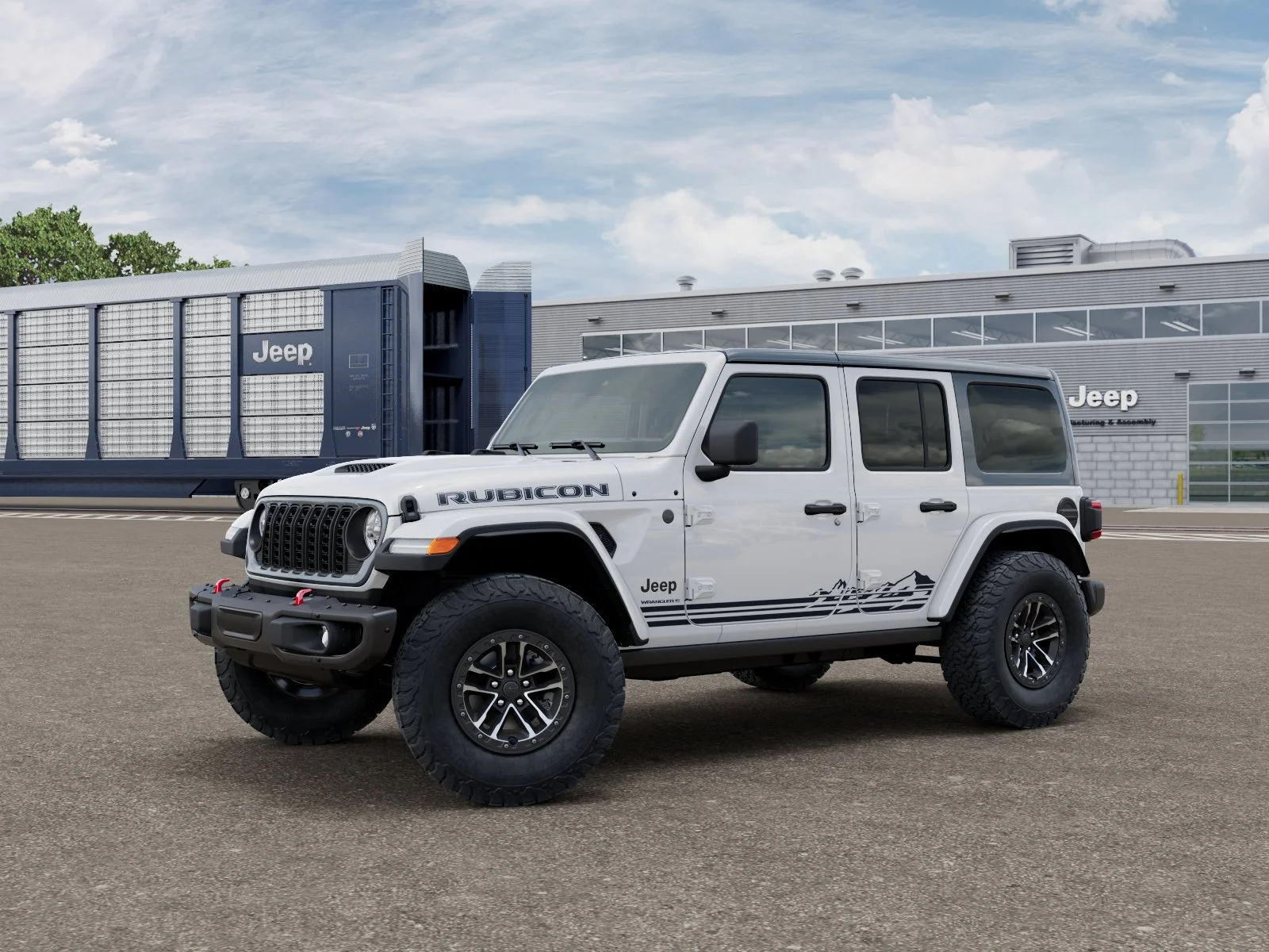New 2026 Bright White Clear-Coat Exterior Paint Jeep Rubicon image 1