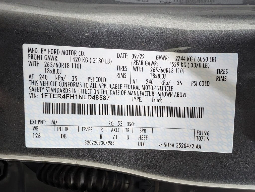 Certified Used 2022 Gray Metallic Ford Lariat image 10