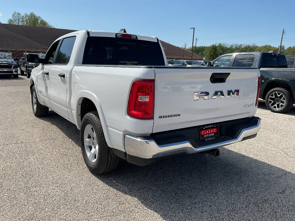 New 2026 Bright White Clearcoat RAM Big Horn Crew Cab 4x4 5