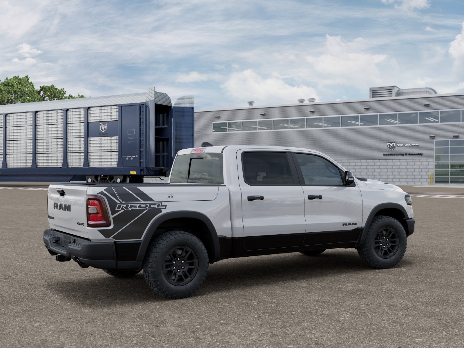 New 2026 Bright White Clear-Coat Exterior Paint RAM Rebel image 2