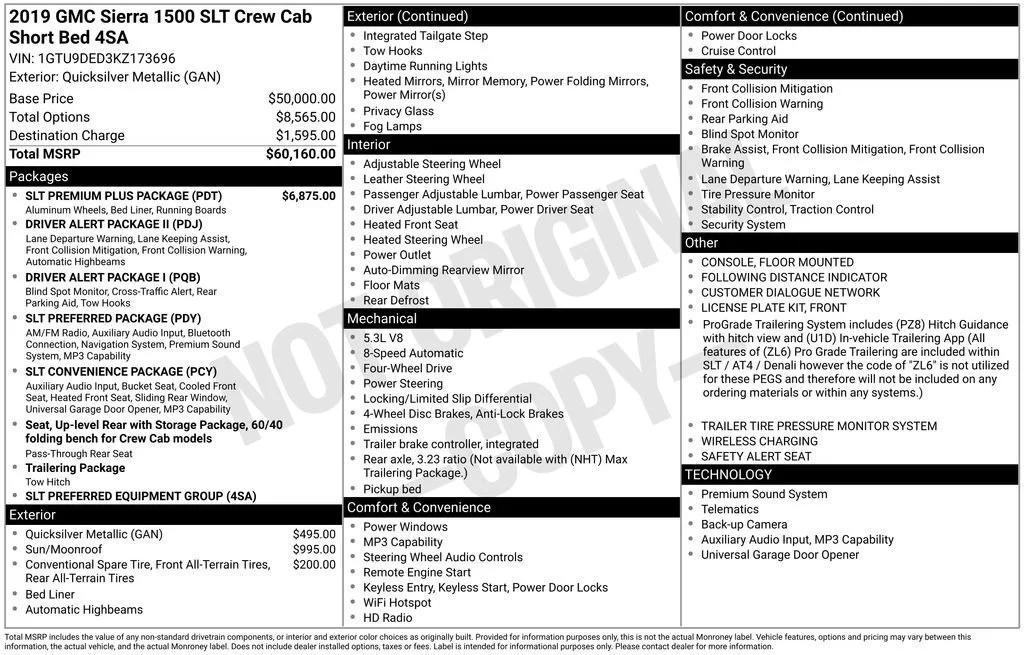 Used 2019 QUICKSILVER METALLIC GMC SLT image 2
