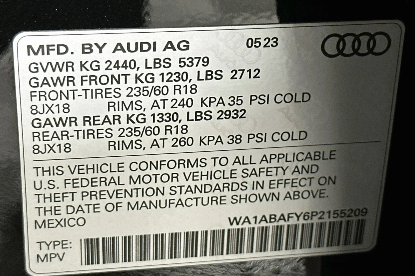 Used 2023 Mythos Black Metallic Audi Premium image 24