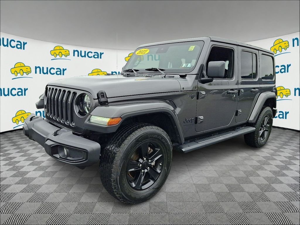Used 2022 Gray Jeep Unlimited Sahara Altitude image 3