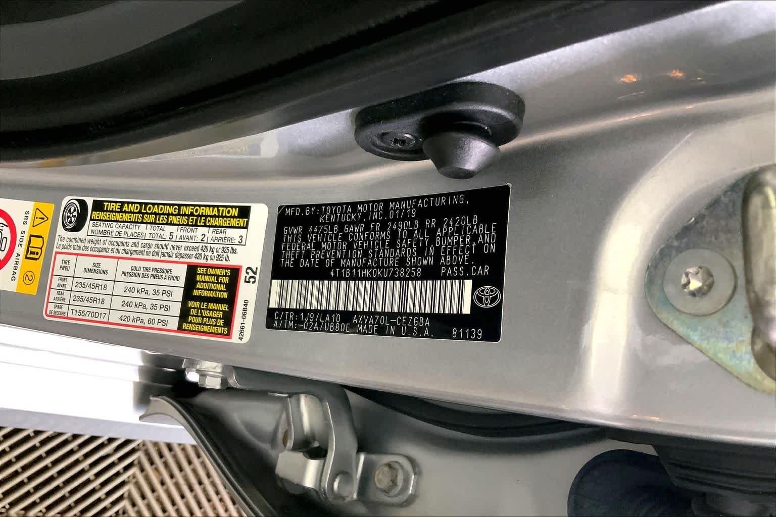 Used 2019 Celestial Silver Metallic Toyota XLE image 34
