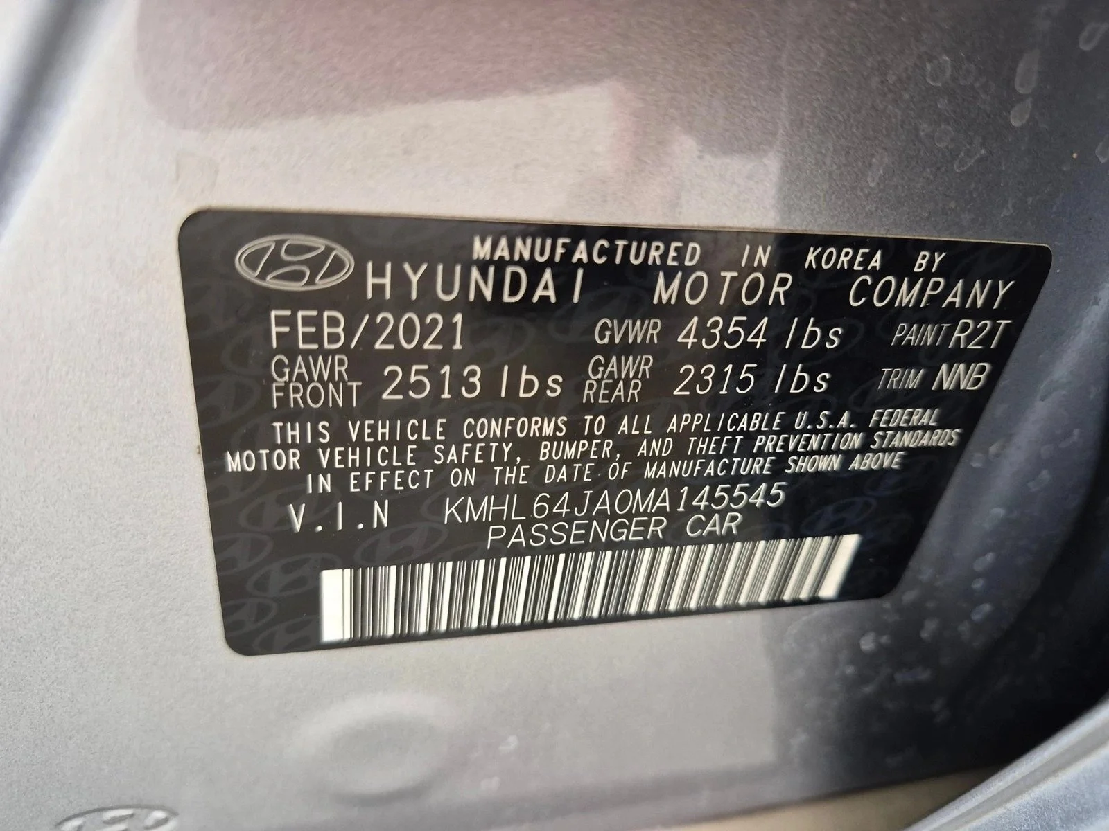 Used 2021 Shimmering Silver Pearl Hyundai SEL image 23