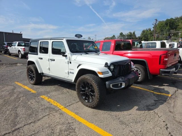 Certified Used 2023 Bright White Clearcoat Jeep Sahara 4xe image 2