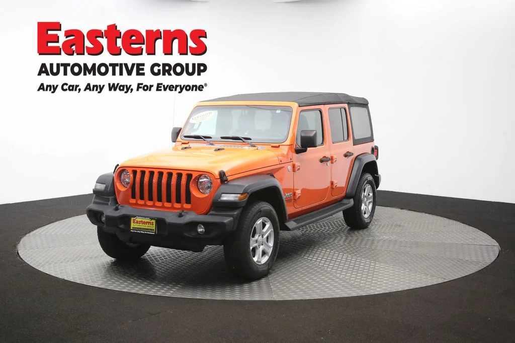 Used 2018 Orange Jeep Unlimited Sport S image 53