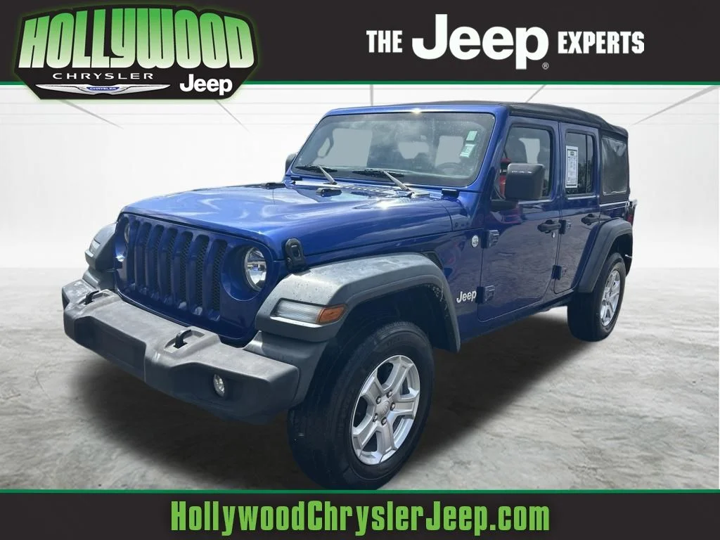 Used 2019 Blue Jeep Unlimited Sport S image 1