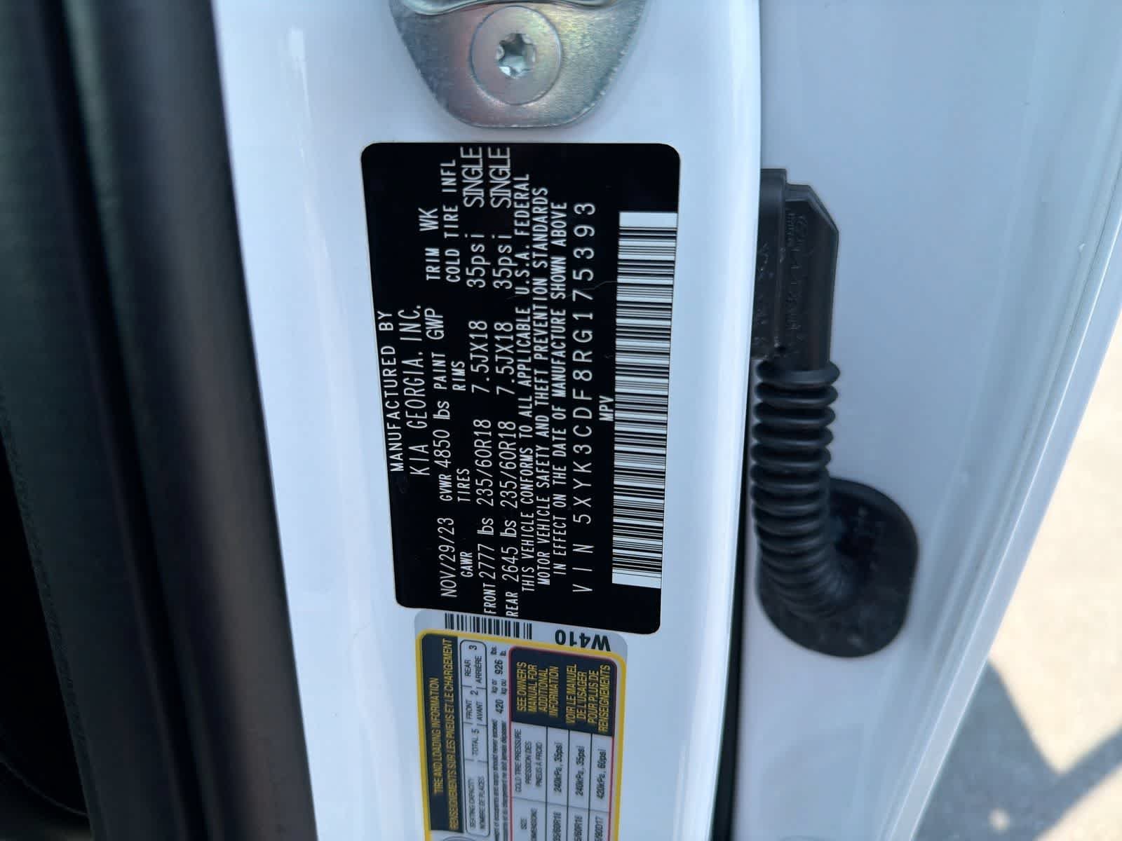 Certified Used 2024 Glacial White Pearl Kia EX image 35