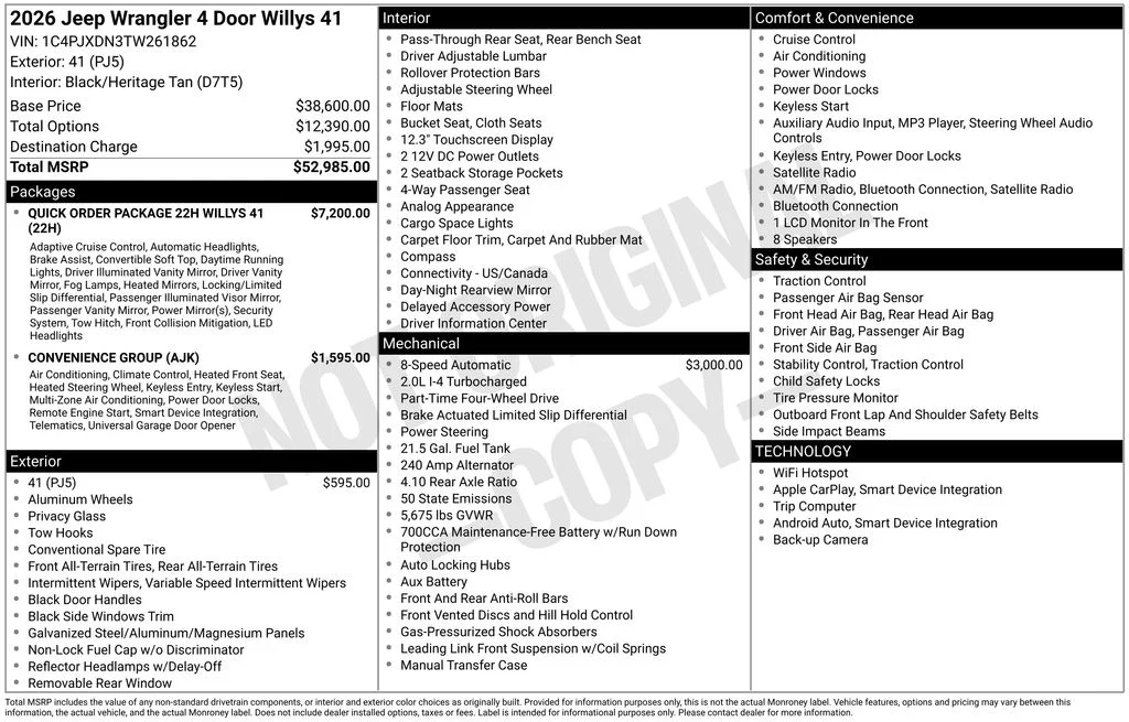 New 2026 41 Jeep Willys 41 image 6