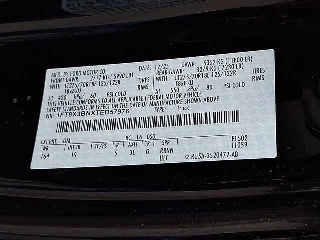 New 2026 Agate Black Metallic Ford F-350® XL image 9