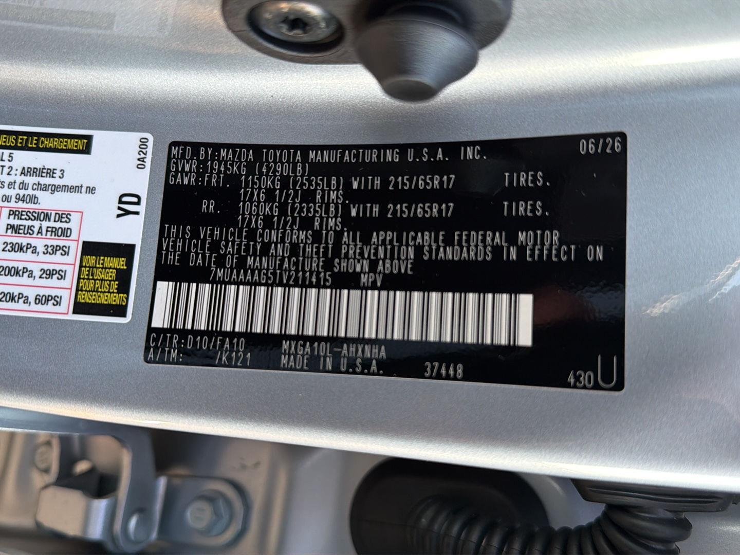 New 2026 Sonic Silver Toyota L image 33