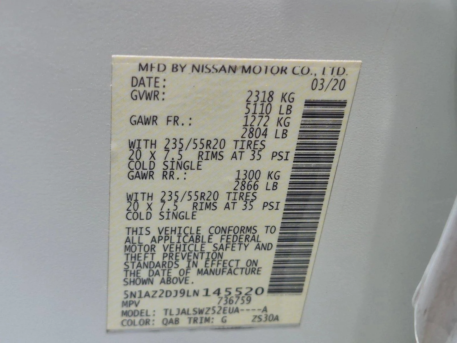 Used 2020 Pearl White Tricoat Nissan Platinum image 24