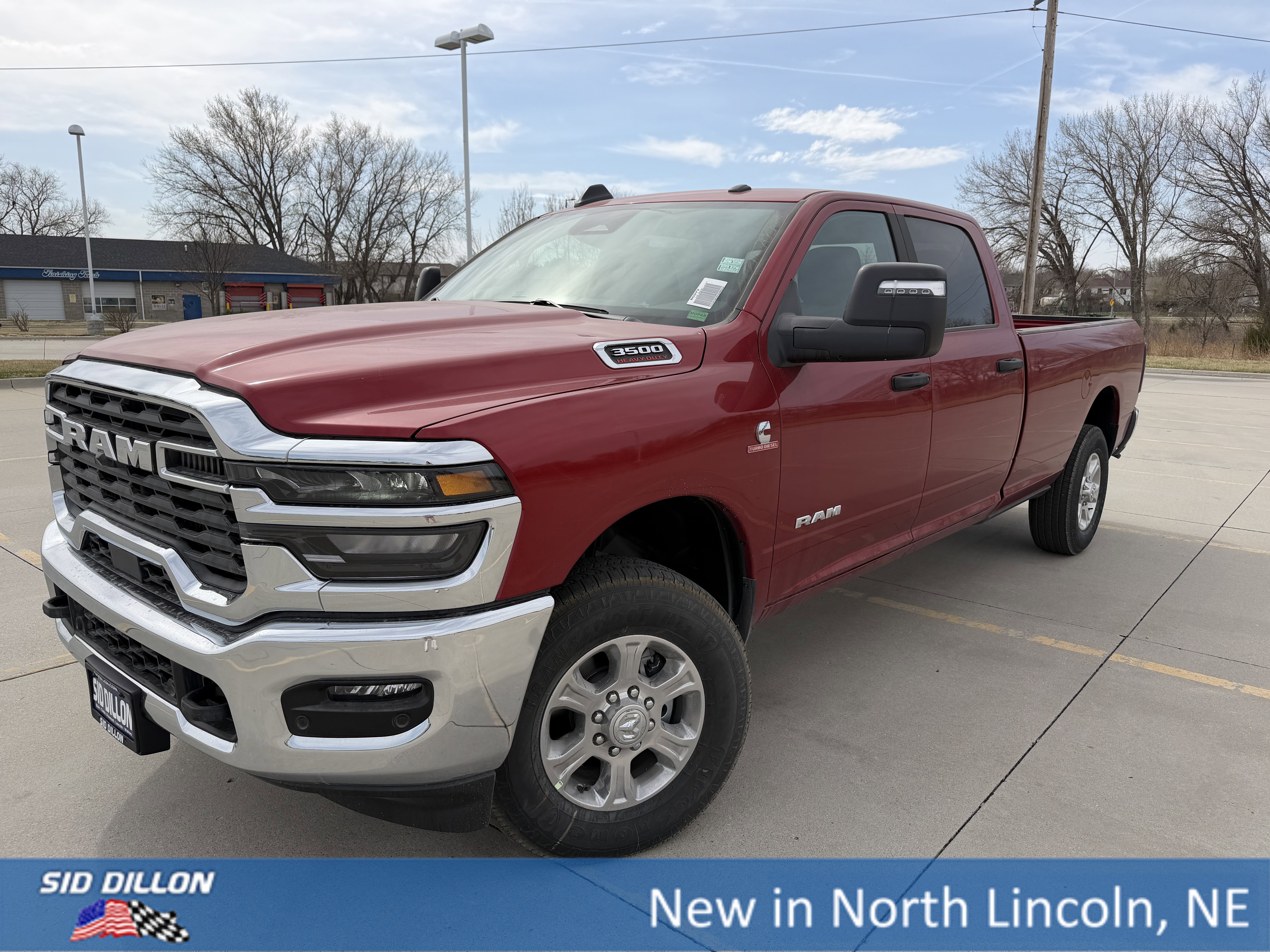 Molten Red Pearlcoat 2026 RAM 3500 Big Horn Crew Cab LB 4WD Pickup Truck Four-Wheel Drive