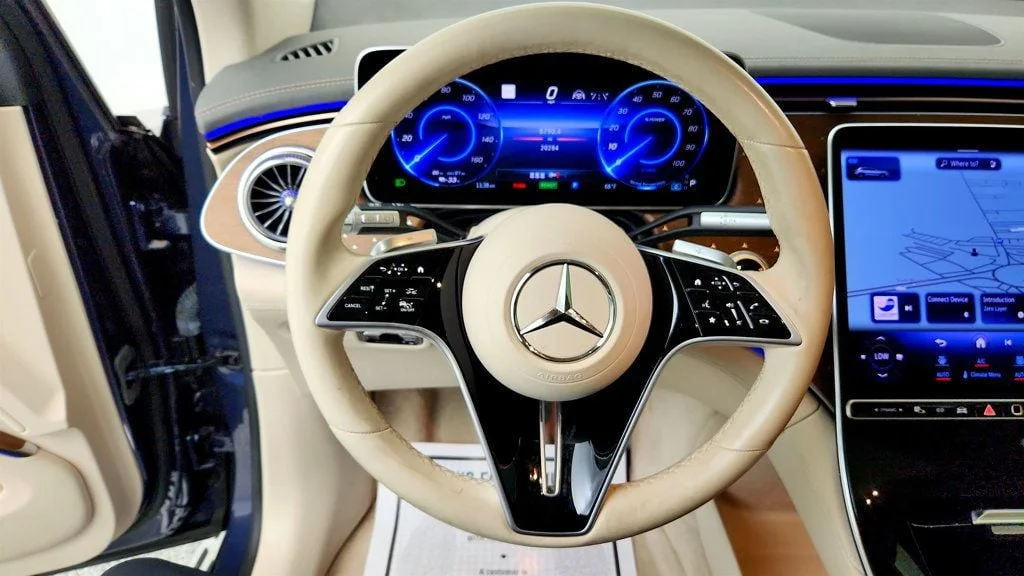 Used 2023 Twilight Blue Metallic Mercedes-Benz EQS 450 4MATIC® SUV w/ 21