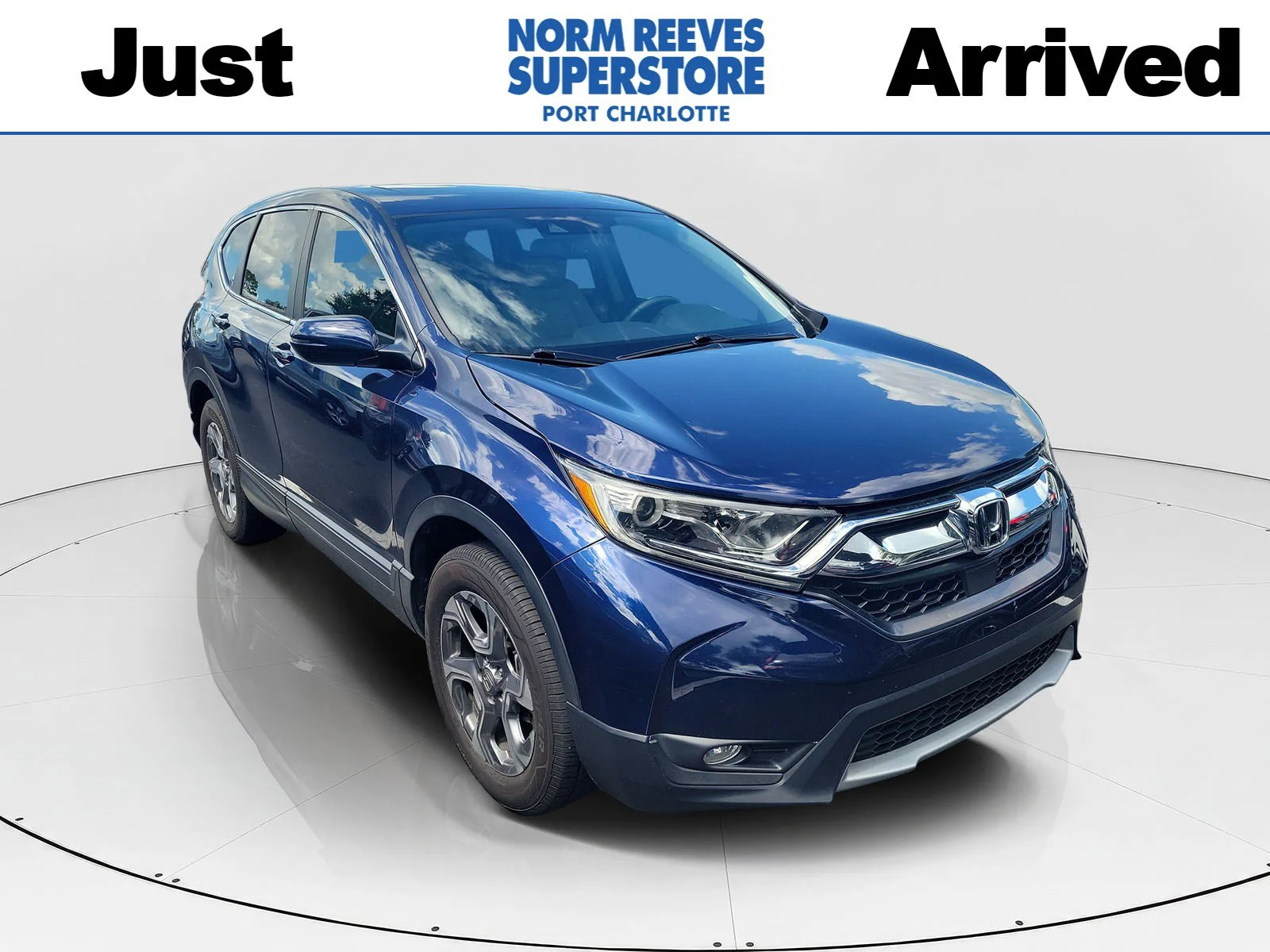 Certified Used 2017 Obsidian Blue Pearl Honda EX-L image 1