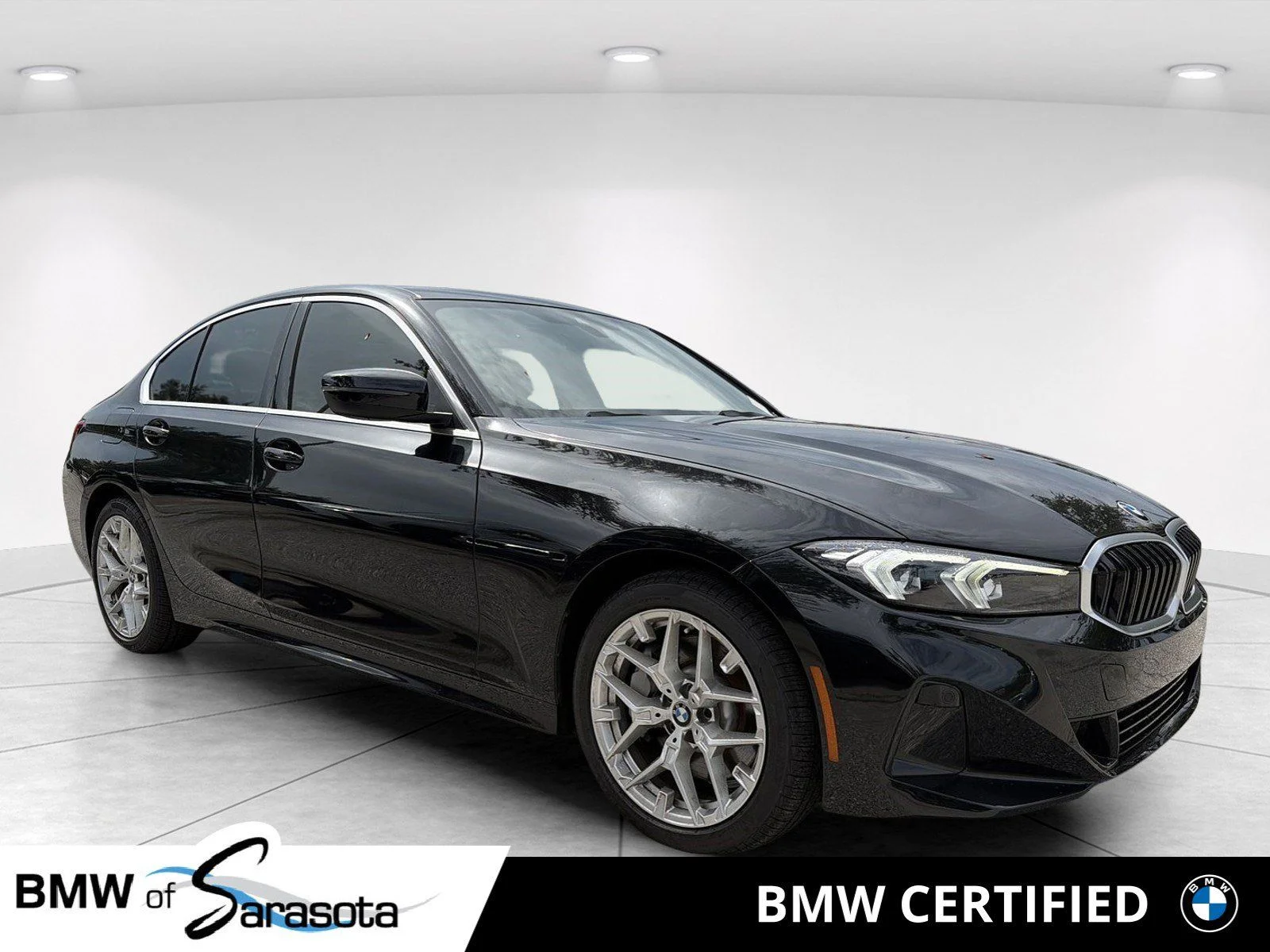 Certified Used 2025 Black Sapphire Metallic BMW 330i image 1