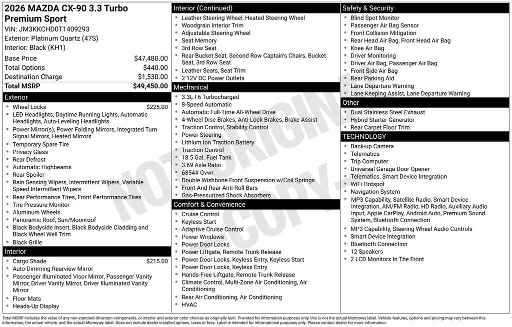 New 2026 Platinum Quartz Metallic Mazda 3.3 Turbo Premium image 2