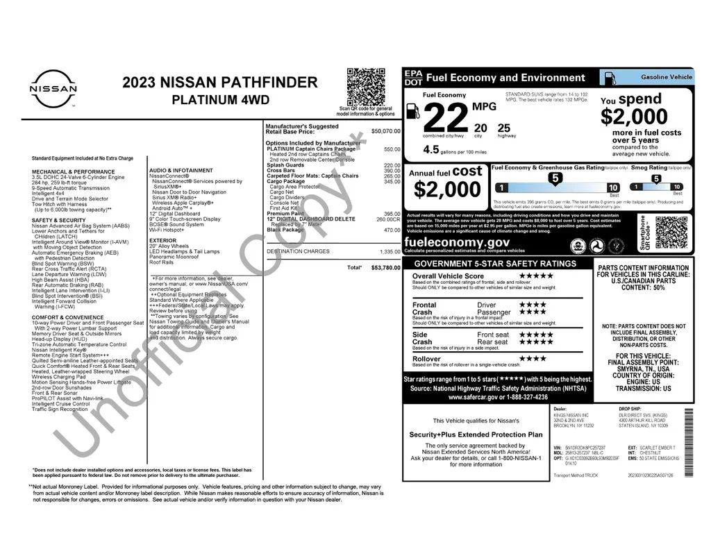 Used 2023 Red Nissan Platinum image 11