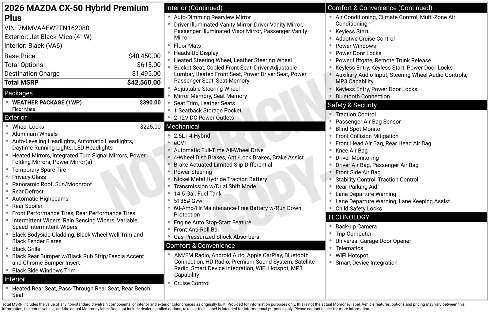 New 2026 Jet Black Mica Mazda Premium Plus image 4