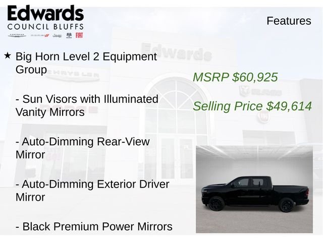 New 2026 Diamond Black Crystal Pearlcoat RAM Big Horn/Lone Star image 15