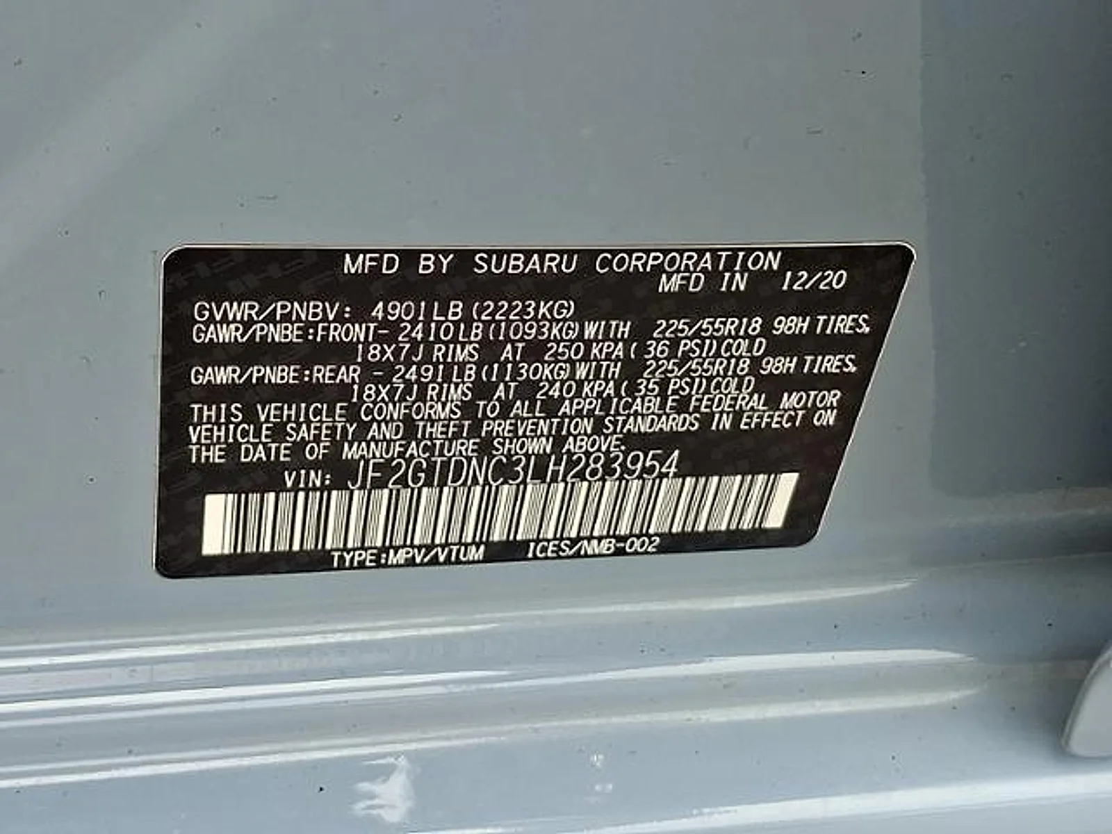Used 2020 Cool Gray Khaki Subaru Hybrid image 29