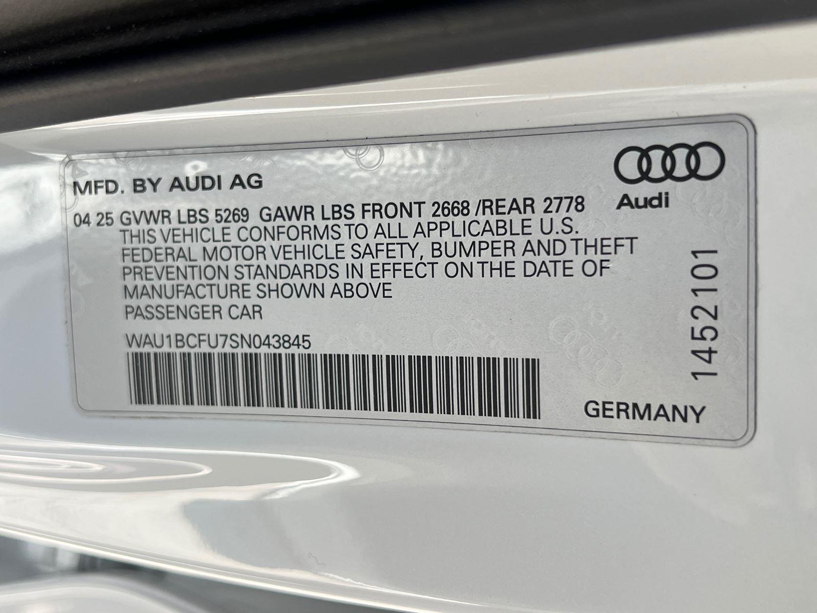 Used 2025 Glacier White Metallic Audi Premium image 35