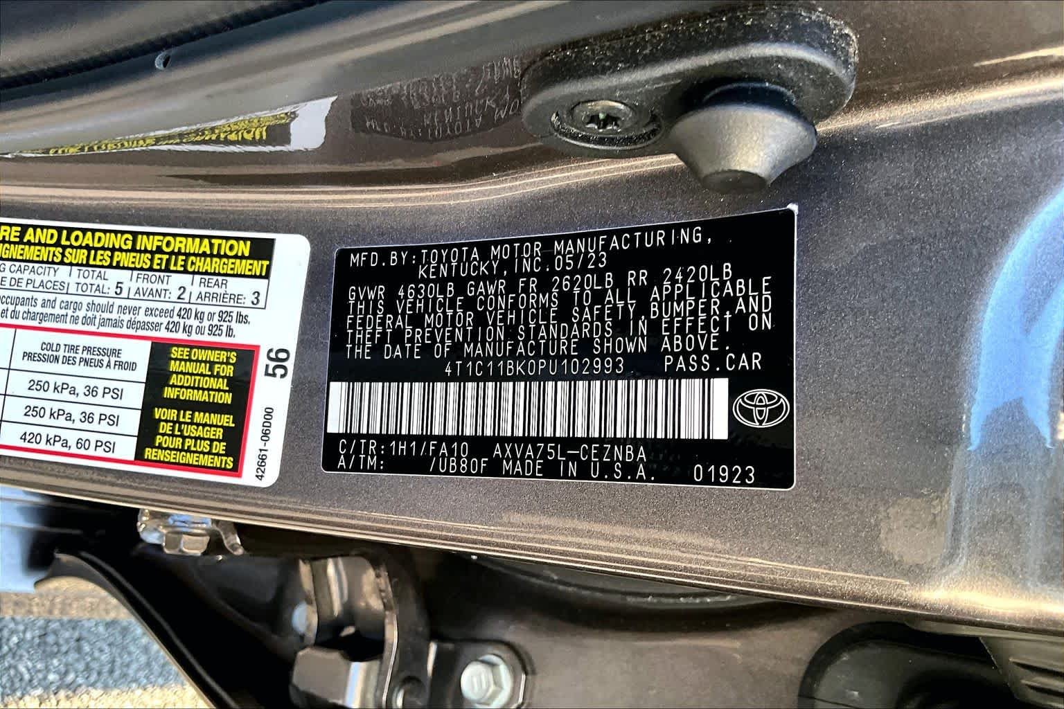 Used 2023 Predawn Gray Mica Toyota LE image 34