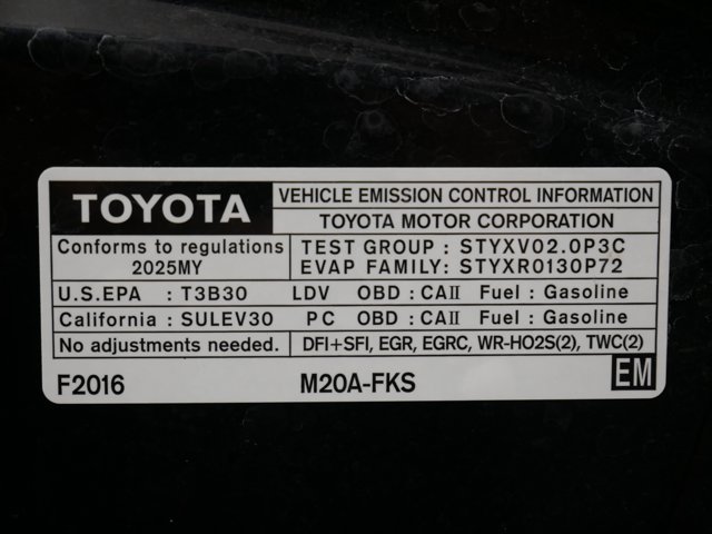 Used 2025 Midnight Black Metallic Toyota LE image 30