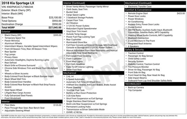 Used 2018 Red Kia LX image 15