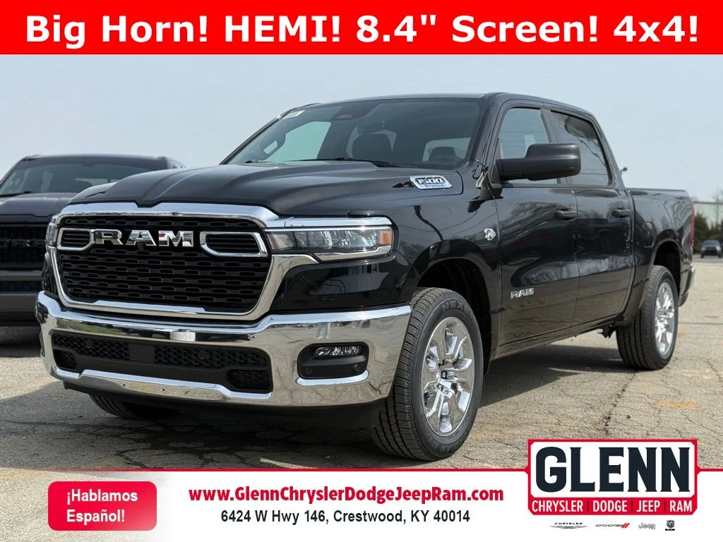 New 2026 Diamond Black Crystal Pearl-Coat Exterior Paint RAM Big Horn/Lone Star image 1