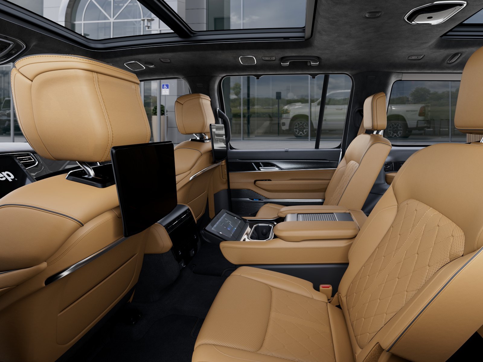 New 2026 Bright White Clear-Coat Exterior Paint Jeep Summit Reserve Black image 49