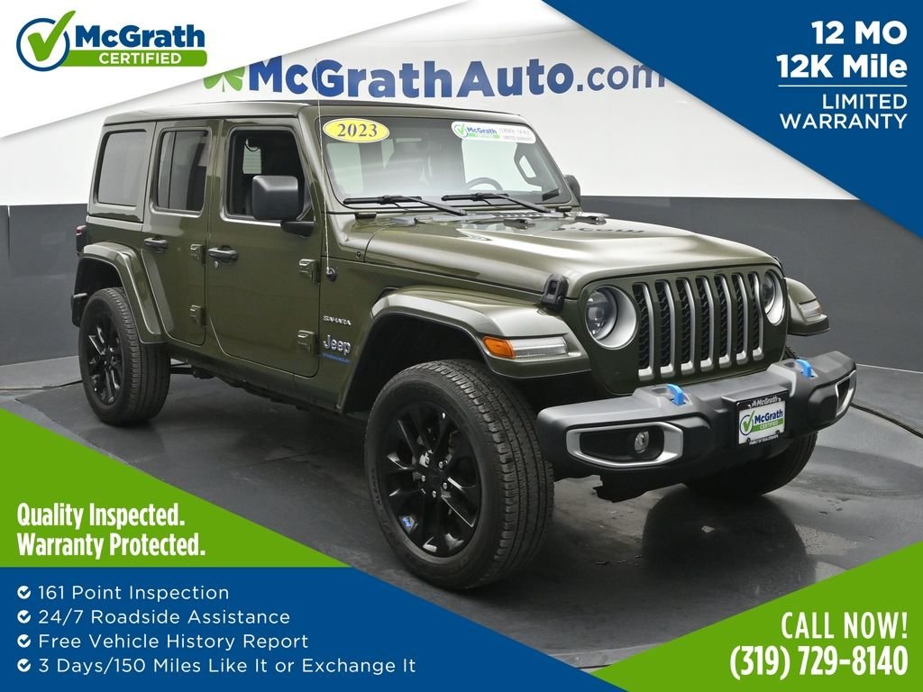 Used 2023 Green Jeep Sahara 4xe image 1
